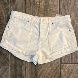 Nwt We The Free white rolled leg shorts